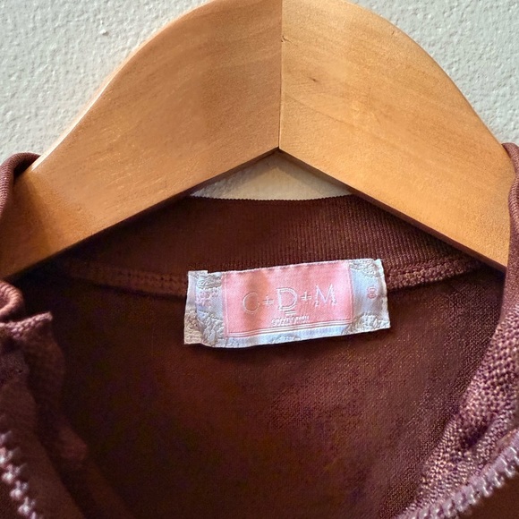 CDM Quarter Zip Mock Neck Crop Top - Picture 6 of 9